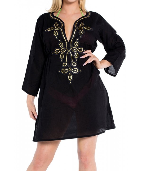 Embroidered Beachwear Swimwear Black_CEMBY One_Size_Fits_Most