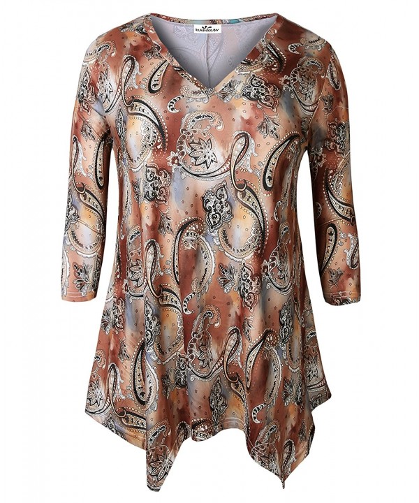 Zerdocean Womens Printed Sleeve Tunic