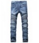 Straight Tapered Biker Jeans Pants
