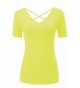 Moskill Shirt Women Crisscross Yellow