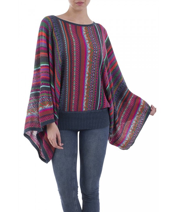 NOVICA Multicolor Alpaca Striped Sweater