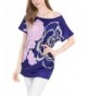 Allegra Womens Floral Batwing Sleeves