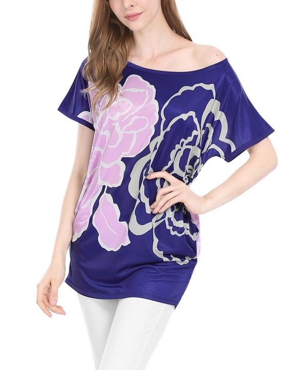 Allegra Womens Floral Batwing Sleeves