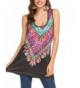 Teewanna Colored Printed Racerback Sleeveless