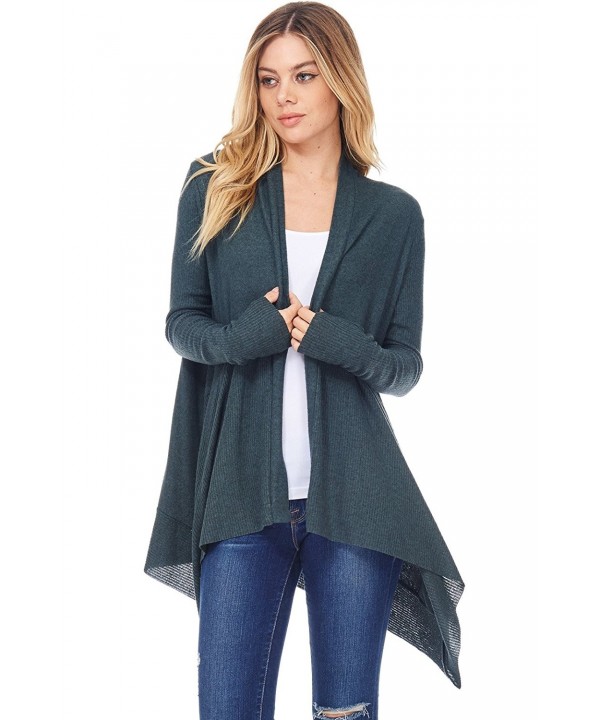 Womens Casual Cardigan Sweater Contrast