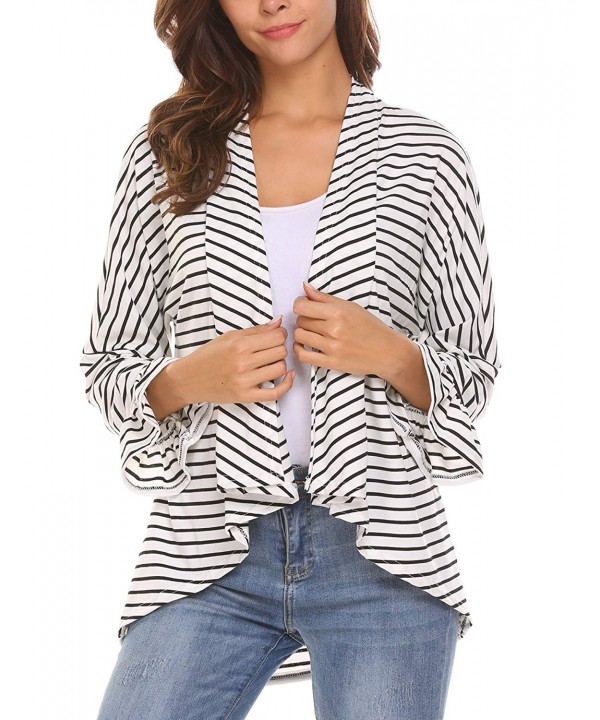 Soteer Womens Stripe Cardigan Sweater