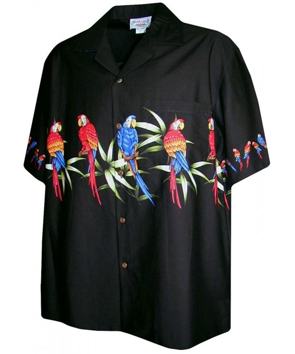 Hawaiian Shirt Men Parrot 2X Large