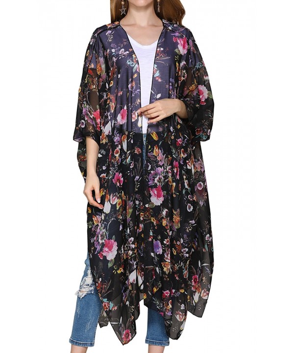 Hibluco Womens Chiffon Cardigan Outwear