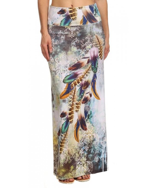 Multi Color Abstract Feather Womens