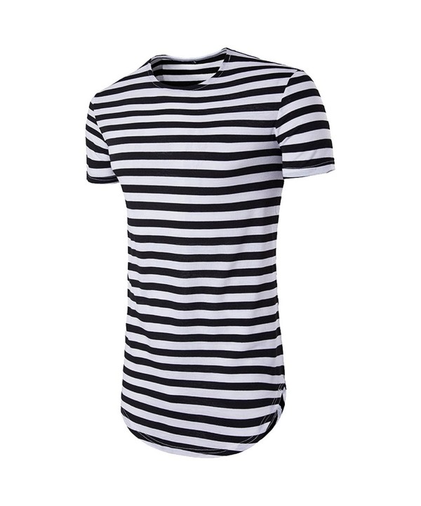 Cottory Striped Longline Crewneck T shirt