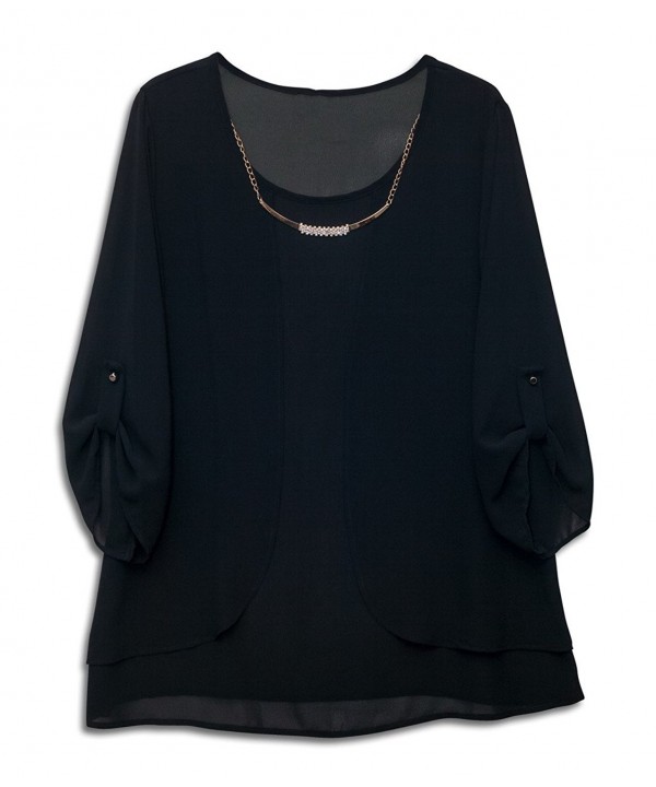 eVogues Layered Sleeve Chiffon Necklace