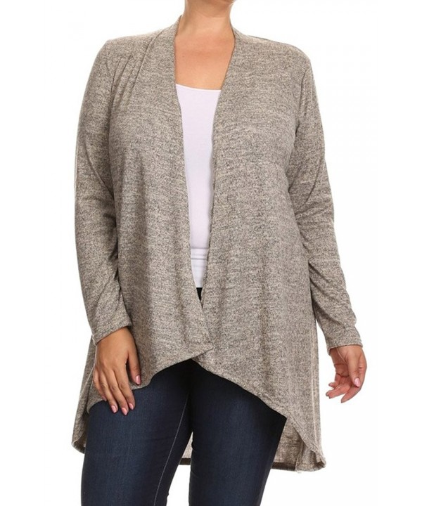 Womens Closure Cardigan Sweater Beige