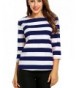 LuckyMore Women Striped Sleeve Blouses