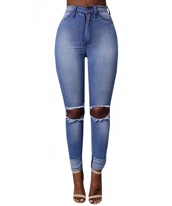 chimikeey Ripped Stretch Skinny Pencil