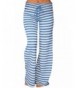 LOSRLY Striped Drawstring Palazzo Pants Blue