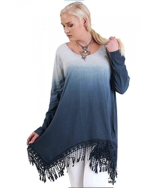 Umgee Boho Fringe Tunic Midnight