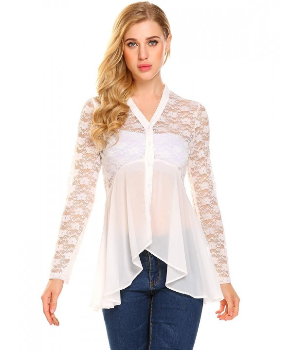 Yhlovg Womens Blouse Button Chiffon