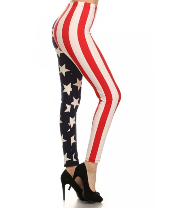 Premium American Flag Leggings Vertical