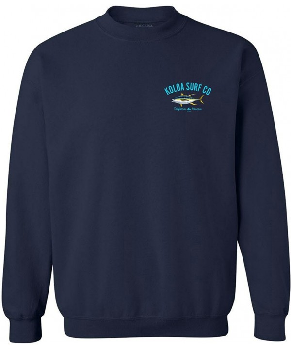 Koloa Yellow Crewneck Sweatshirt USA Navy