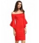 Floerns Shoulder Sleeves Bodycon Dresses