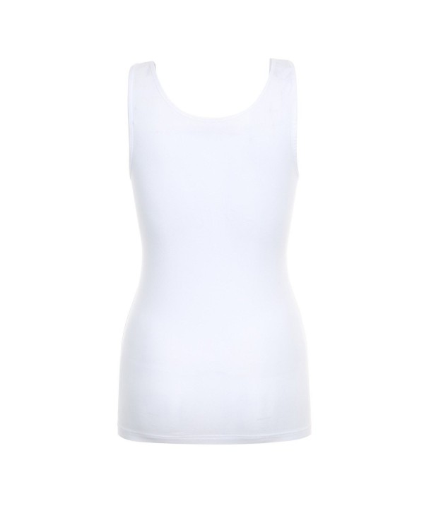 Women's Undershirts Cotton Stretch Basic Tank - White - C7189IZH43G