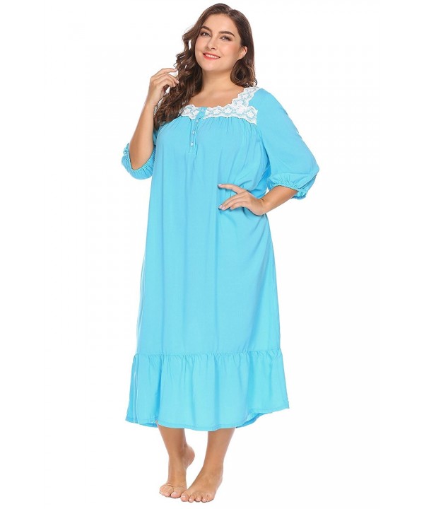 Acecor Womens Sleeve Sleepwear Nightgown