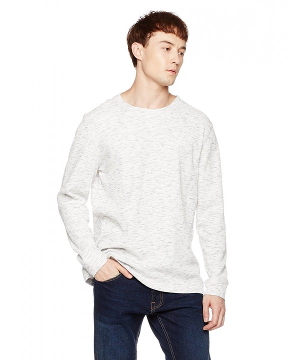 Men's Long Sleeve Patch Waffle Crewneck T-Shirt - Gray Heather ...