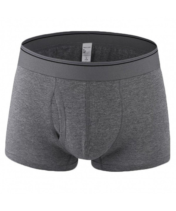 Men's Classic Cotton Boxer Brief 1-Pack - Grey - CA12NSQIOV7