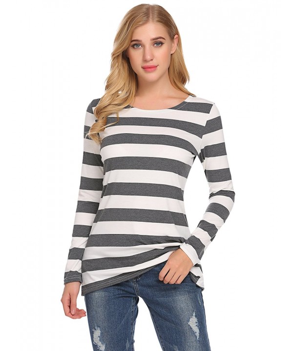 Womens Sleeve Shirts Striped Blouses