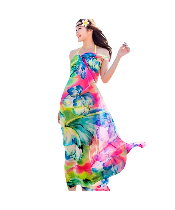 GERINLY Chiffon Sarong Wrap Zephyranthes