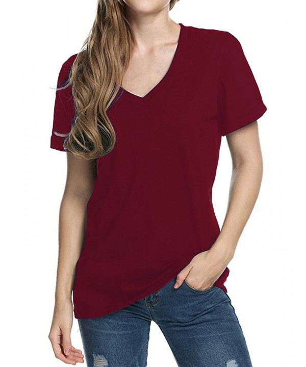 basic v neck womens tee