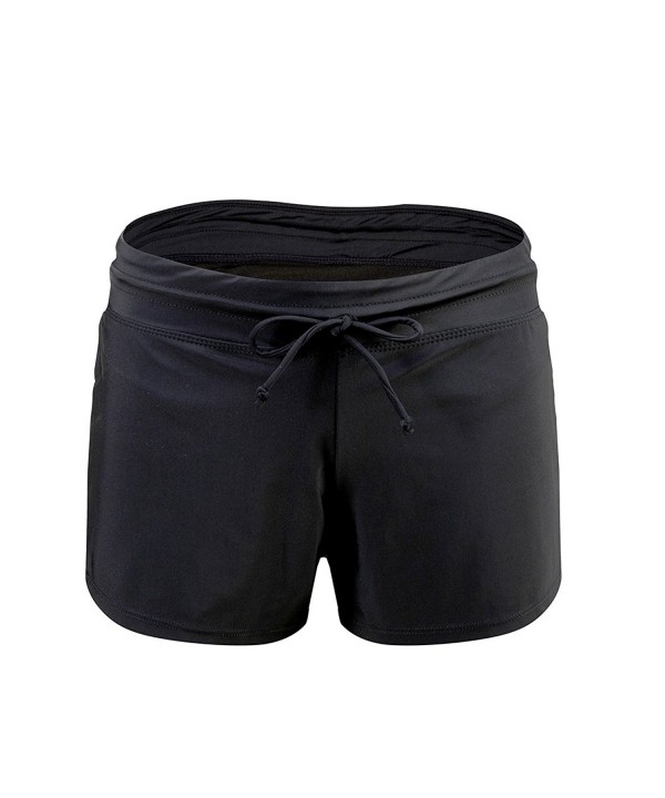 Lemef Waistband Swimsuit Boyshort Stretchy