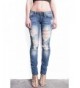 Machine Womens Juniors Distressed Skinny