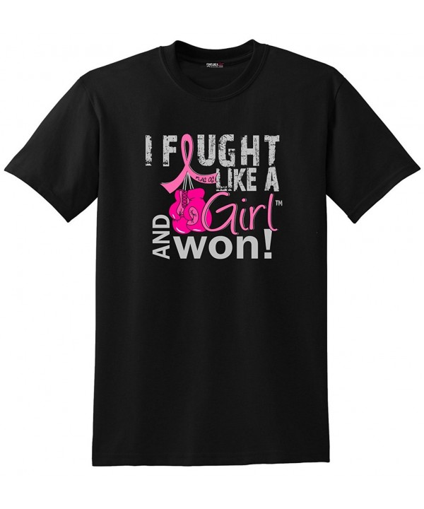 Fought Like a Girl and Won Breast Cancer Boxing Glove T-Shirt Unisex ...