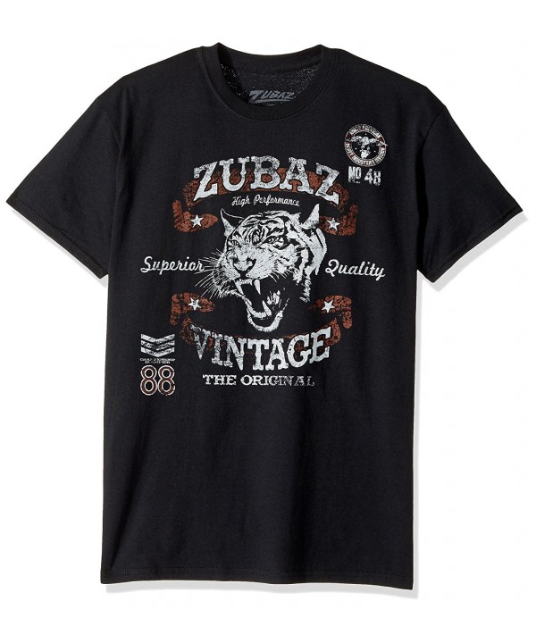 Zubaz Vintage Graphic T Shirt Black