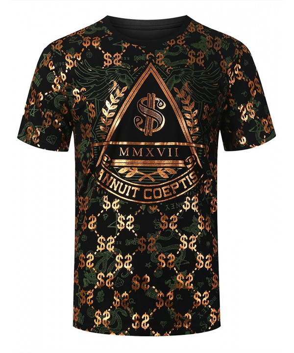 URBANCREWS Hipster Money T Shirt BLACKCOPPER