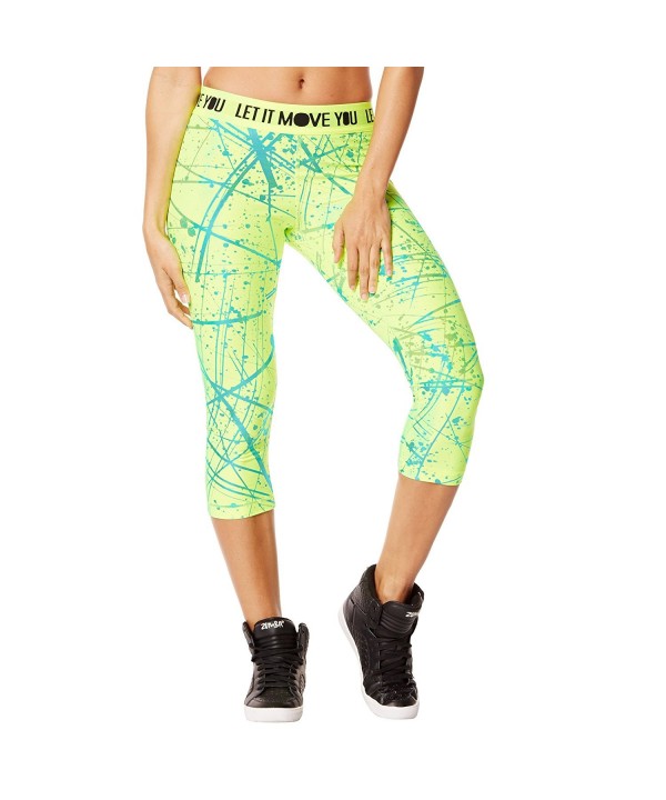 Zumba Metallic Leggings Caution XX Large