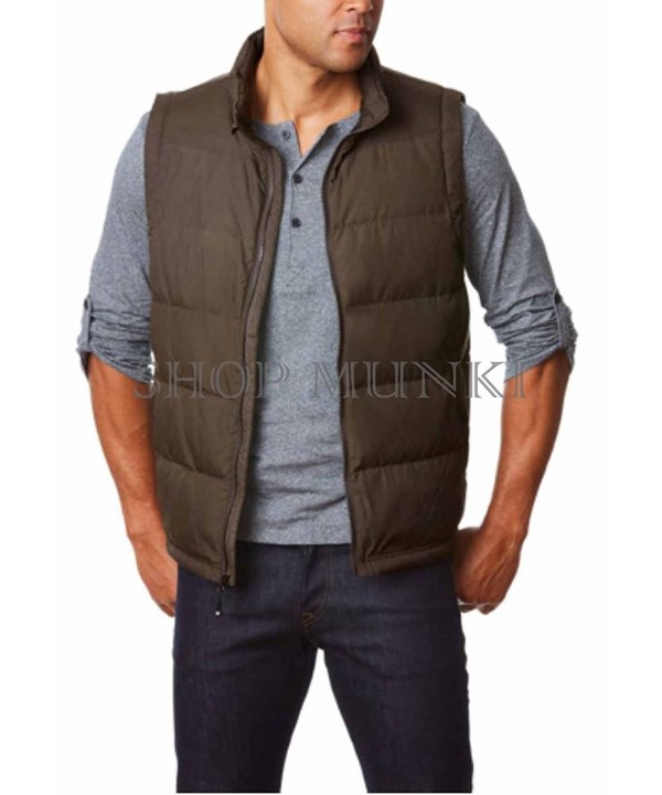 Mens Down Packable Vest Storage