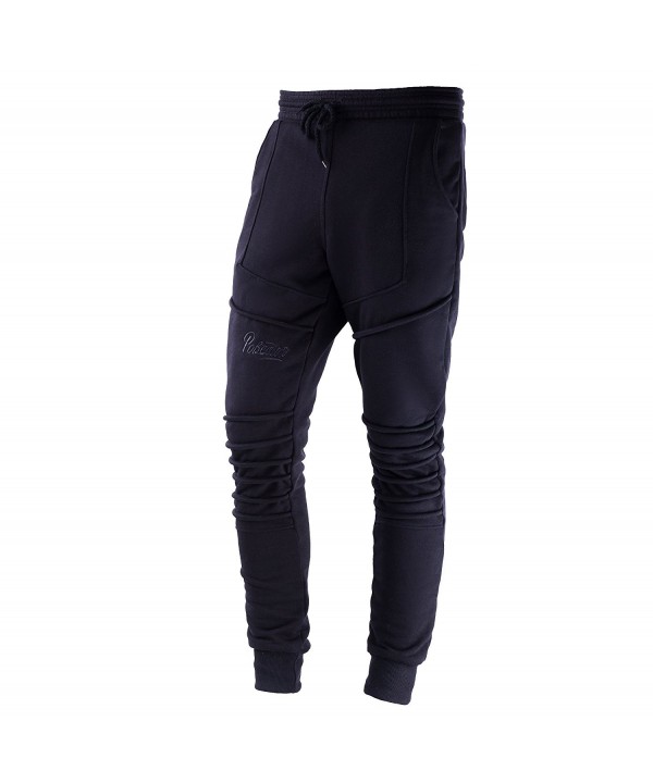 Joggers Pants for Men Black Premium Cotton with Pockets - CU180Y4SMXO