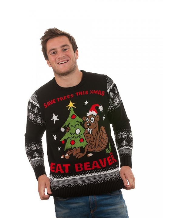 Rude Christmas Jumpers Eat Beaver