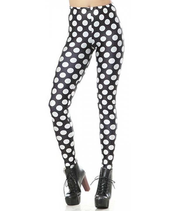 Thenice Womens Stretchy Leggings Polka