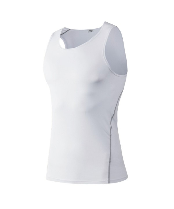 Men's Sport Quick Dry Compression Sleeveless T-shirt Tank Top Vest ...