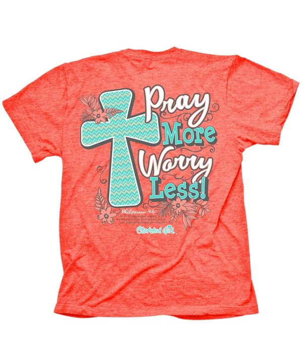 Pray Christian T Shirt Small Orange
