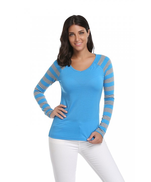 Argstar Womens Striped Raglan Royalblue