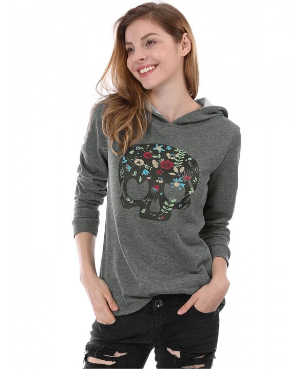 Allegra Womens Floral Hoodie Sweatshirt
