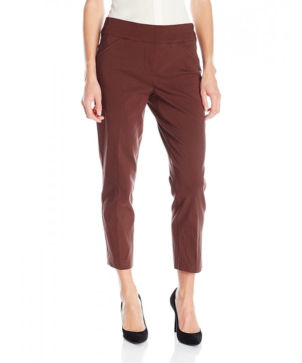 Alfred Dunner Womens Stretch Chocolate