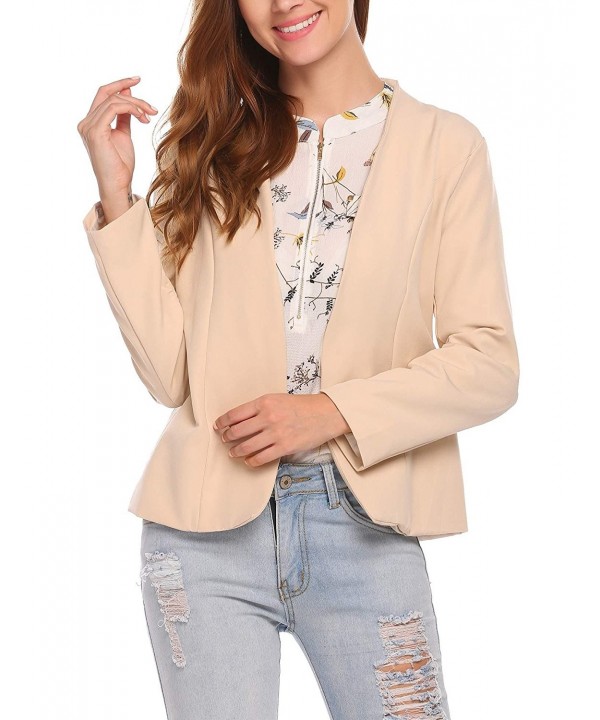 Dicesnow Casual Blazers Jackets Apricot