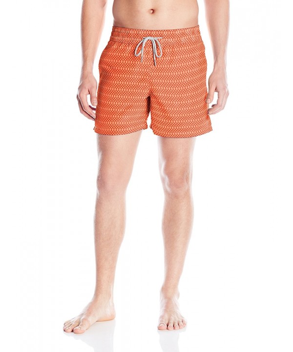 Blueport Elastic Waist Geometric Orange