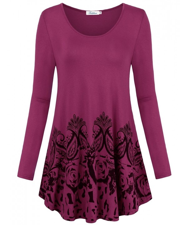 Faddare Sleeve Tunics Patterns Burgandy