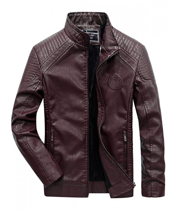 Tanming Lined Leather Jacket Outerwear